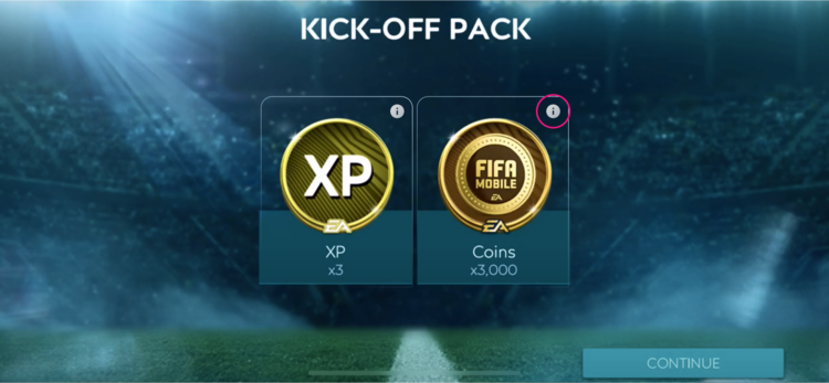 Redesigned reward screen